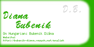 diana bubenik business card